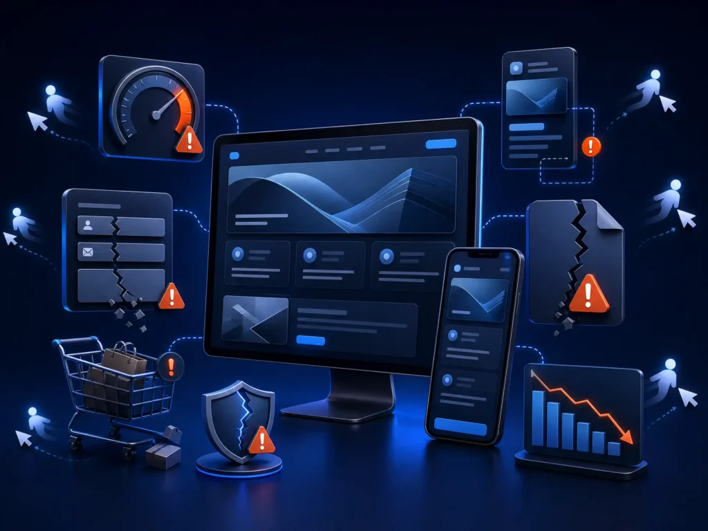 Business website problems causing customer loss